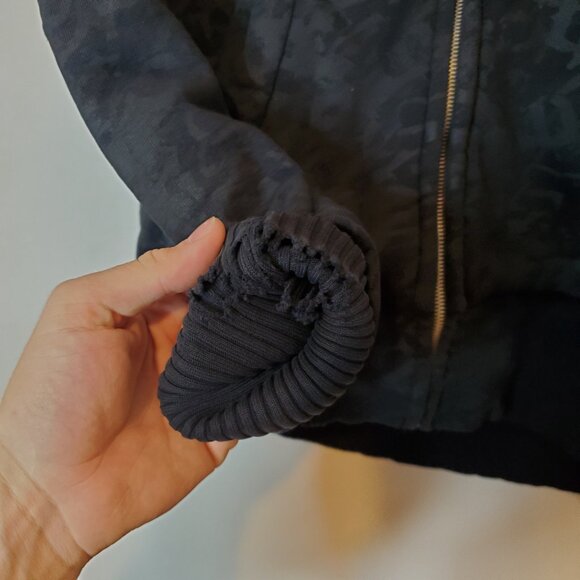 Y2K Fox Racing Sasquatch Fur Lined Zip Up Hoodie Black Size M - Picture 7 of 7